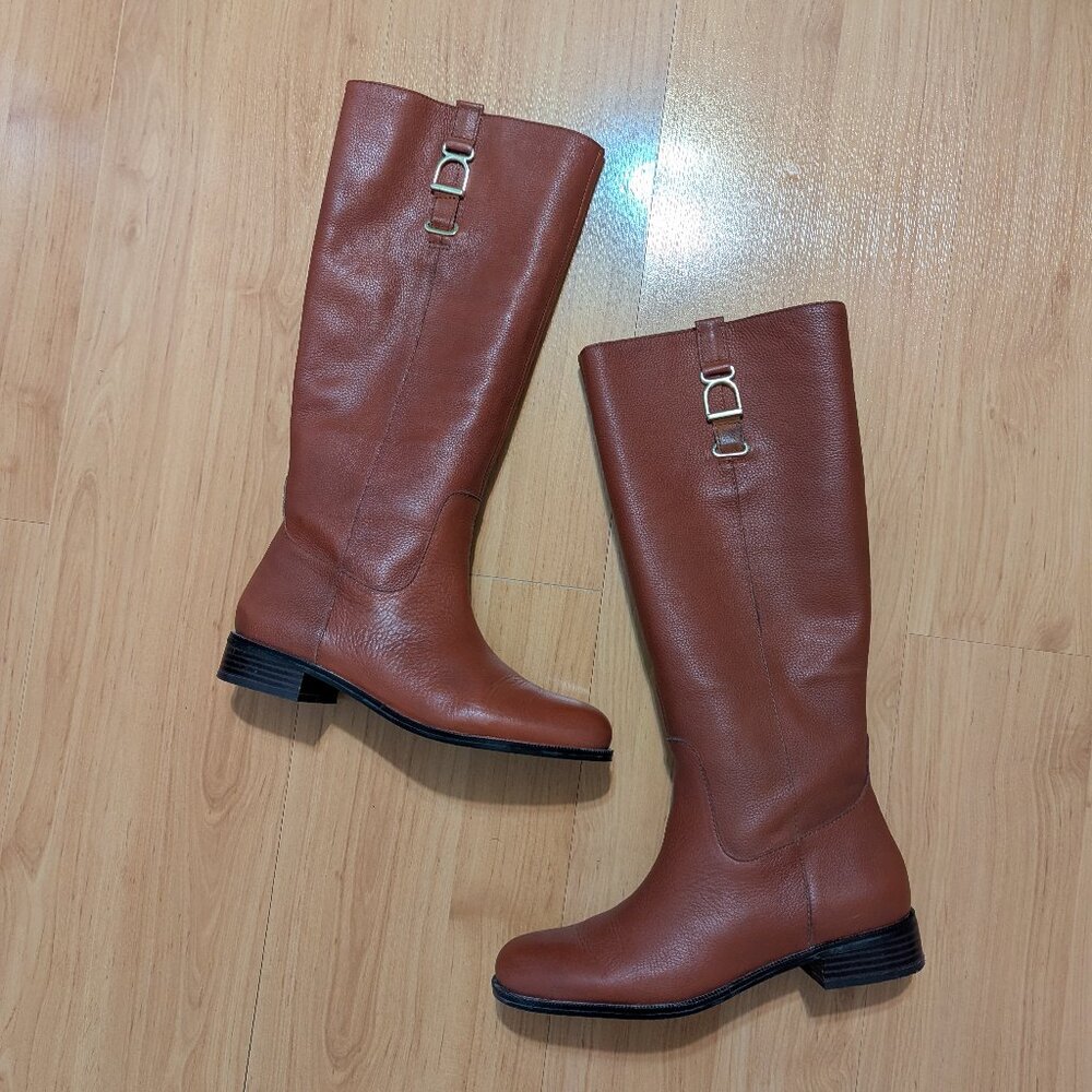 Banana Republic Cognac Brown Leather Boots Size 7.5